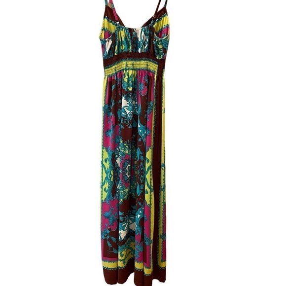 She's Cool Dresses & Skirts - SHE'S COOL Women's Maxi Dress, Size M, Boho, Colors Brown/Pink/Aqua/Lime Green/W
